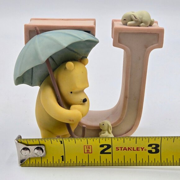 Disney Classic Winnie The Pooh Alphabet Nursery Letter U Umbrella Accent Import - Picture 3 of 10
